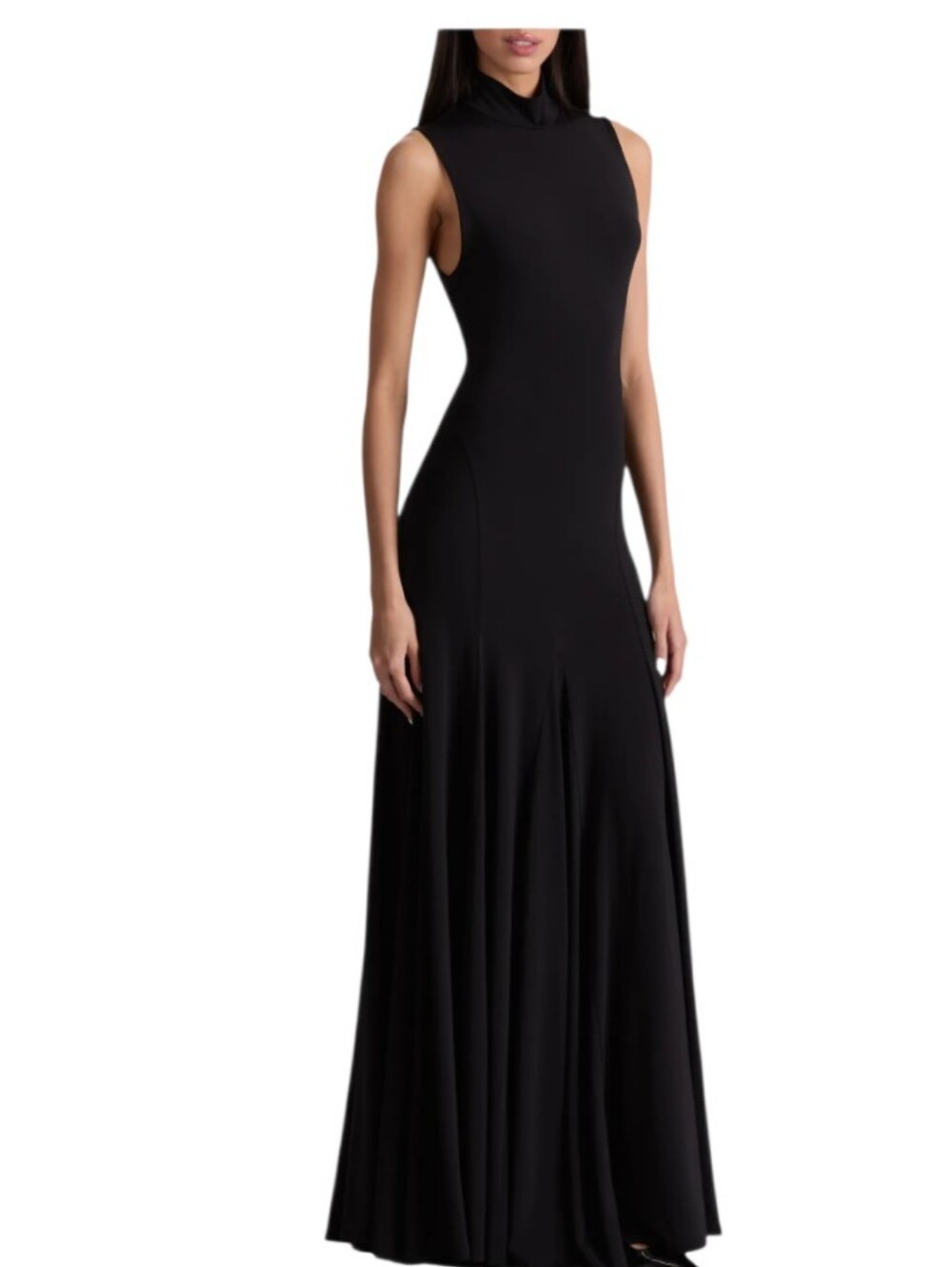ALICE + OLIVIA Augsta Black Sleeveless Turtleneck Maxi Dress... Size 12